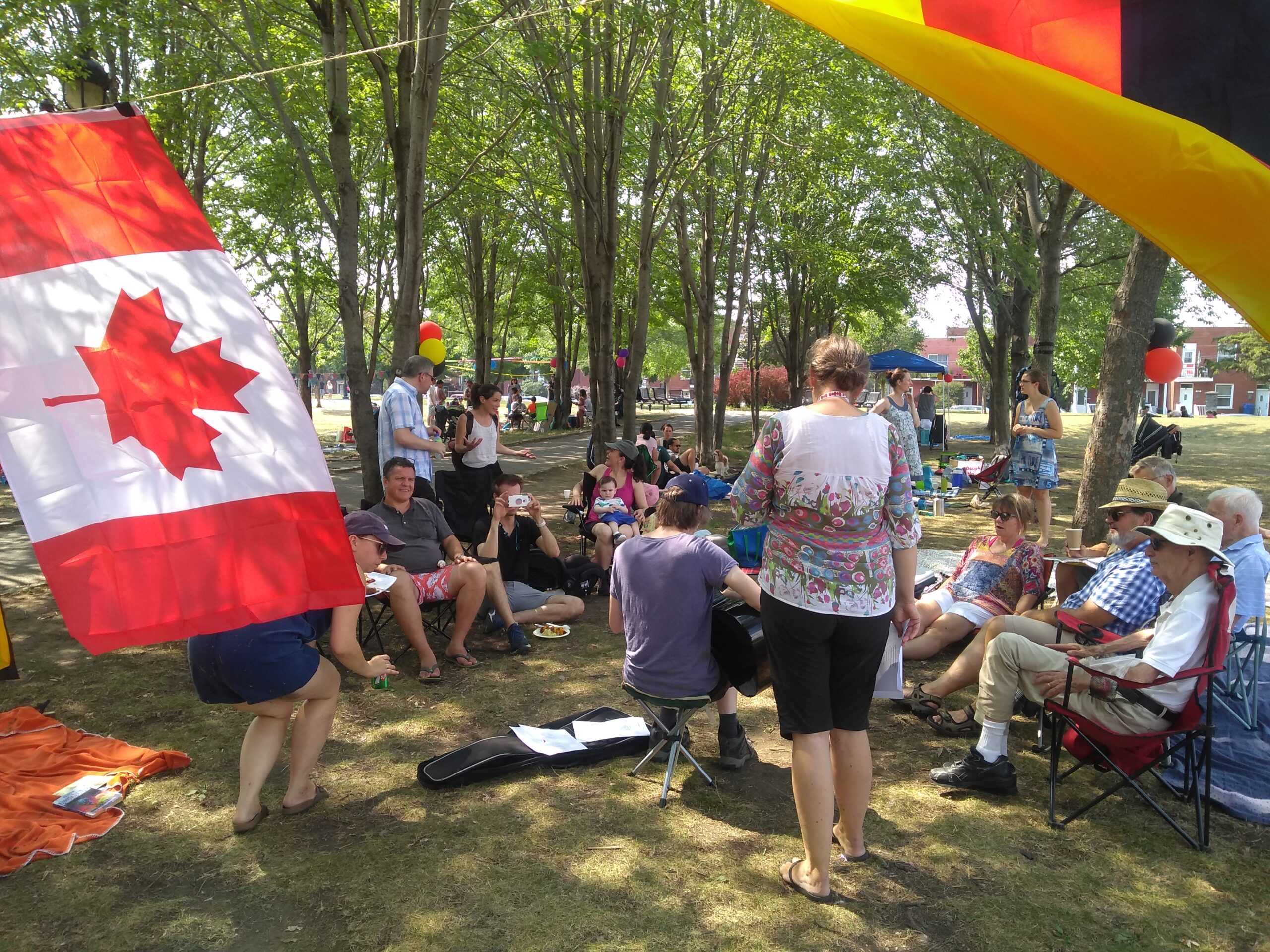 Members of the Society at a picnic