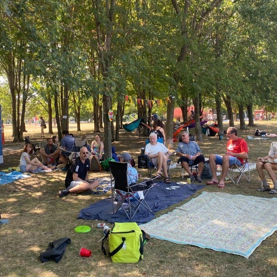 Members of the Society at a picnic